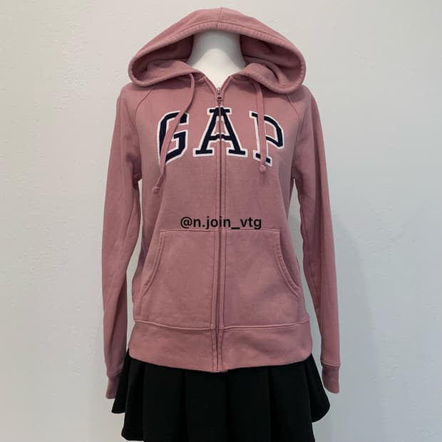 갭 뮤트핑크 네이비 후드집업