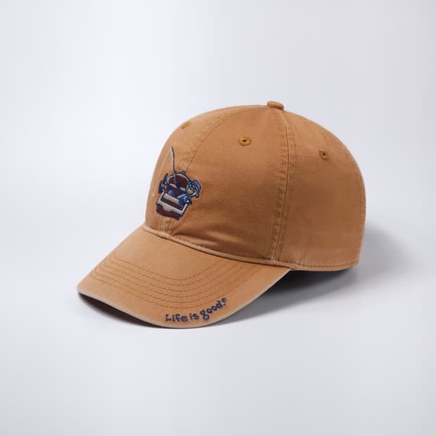 라이프이즈굿 오렌지 아메리칸 빈티지 볼캡 모자