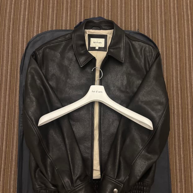 아트 이프 액츠 램스킨 레더 블루종 