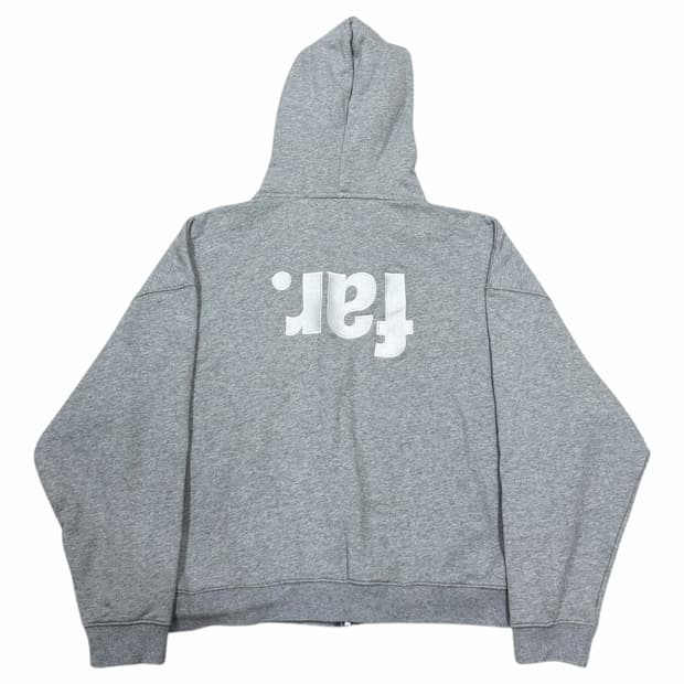 파아카이브 파프롬왓 리버스 로고 후드집업 자켓 그레이 2