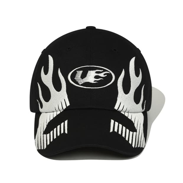 비전스트릿웨어 VSW V1 Flame Ball Cap 블랙 볼캡 캡 모자