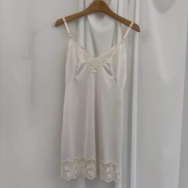Rose Pink-White Slip Mini Dress
