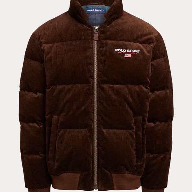 XL 랄프로렌 폴로 패딩 코듀로이 브라운