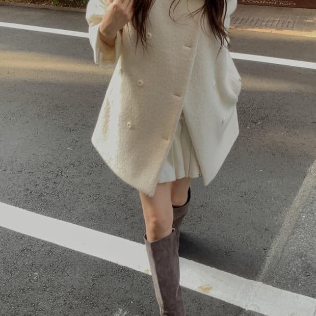 아이보리 하프코트