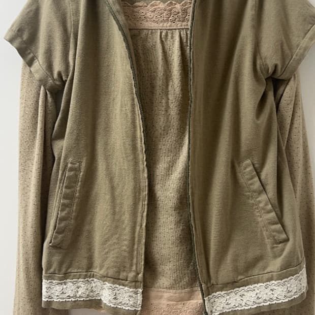 모리걸 레이스t+반팔후드집업