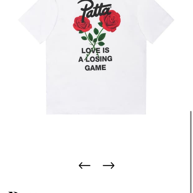 Patta 파타 러브 장미 반팔 티셔츠