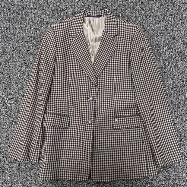 DAKS 닥스 여성 캐시미어 체크 정장 자켓 90사이즈