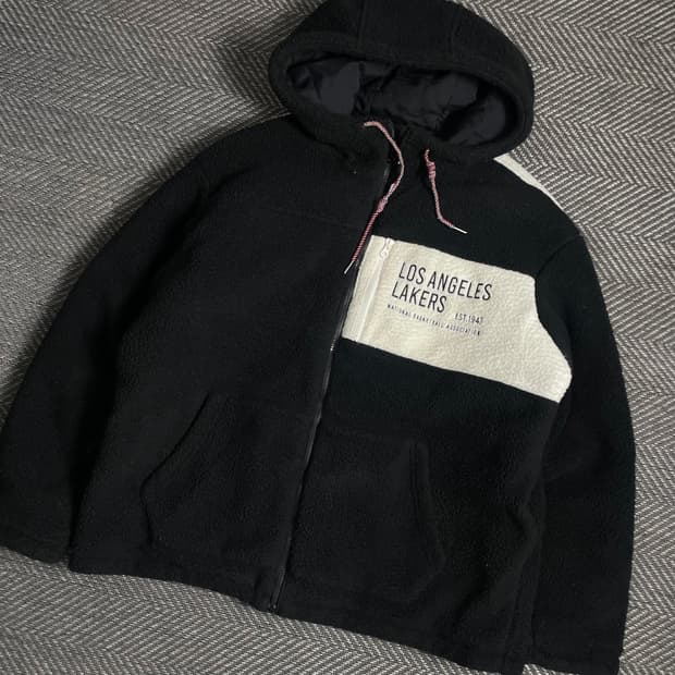 NBA LA레이커스 빅로고 리버시블 플리스 후드 자켓y 4931