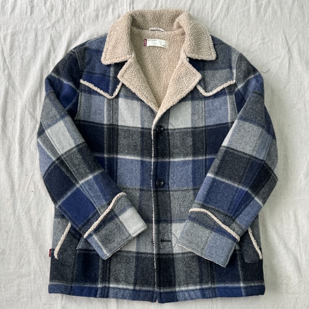 리바이스 빈티지 웨스턴 체크 울 자켓 M