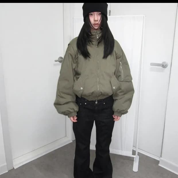 (카키) HUNTER TWO-WAY BOMBER JACKET