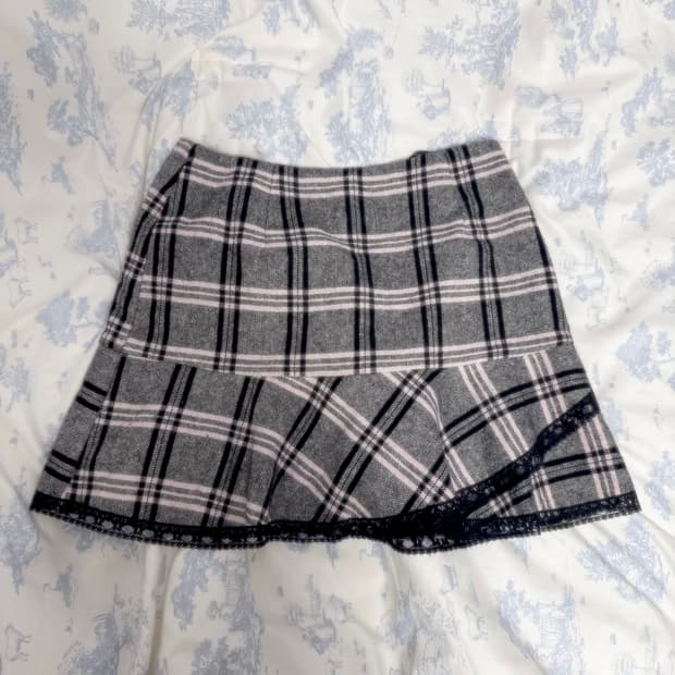 일본 빈티지 체크 치마