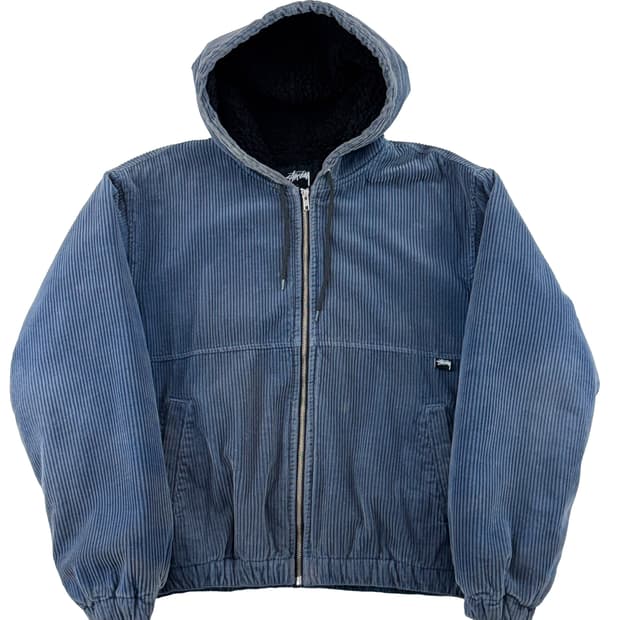 스투시 와이드 웨일 워크 자켓 네이비