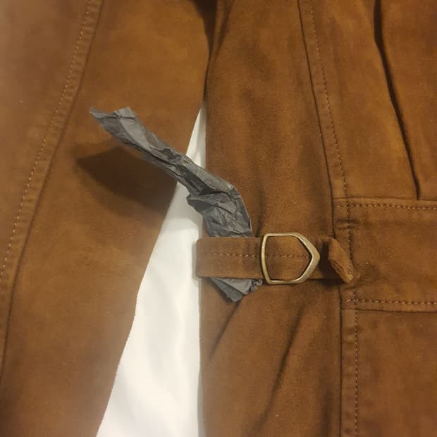 SUEDE NEWSBOY JACKET SMALL