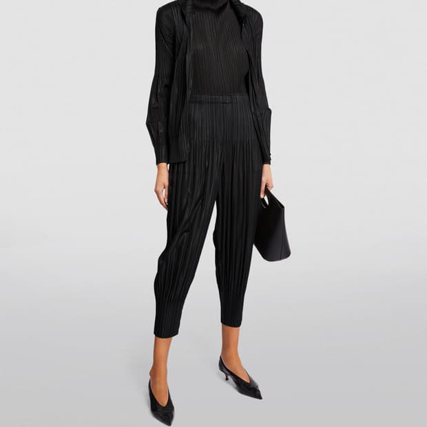 플리츠플리즈 플러피 베이직 와이드 팬츠