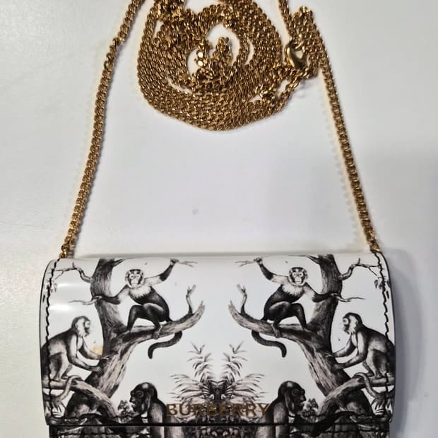 (정품) 버버리 프린팅 WOC 크로스백 (명품 여자 가방 반지갑 숄더백)