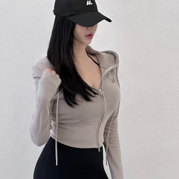 Monpeach 글램핏 후드집업