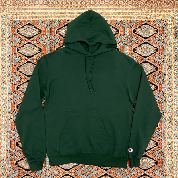 챔피온 딥그린 기모 후드티셔츠 남성M