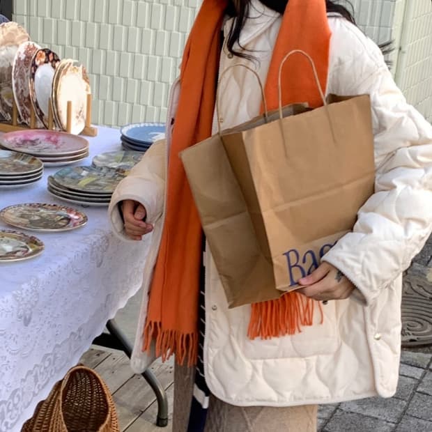 모데스트무드 잉글랜드 퀄팅 자켓 크림 판매합니다