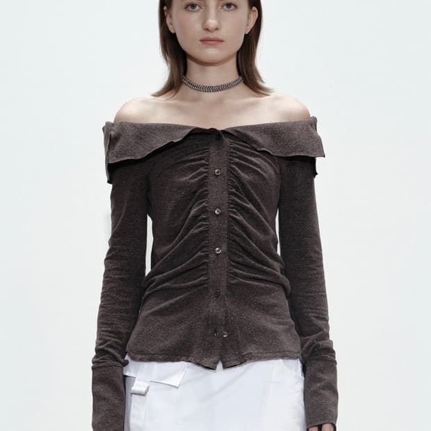 세릭 링클 오프숄더 탑 WRINKLE OFF SHOULDER TOP 
