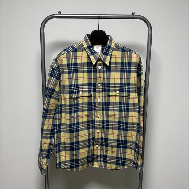 2) visvim 비즈빔 코튼 린넨 럼버 체크 셔츠