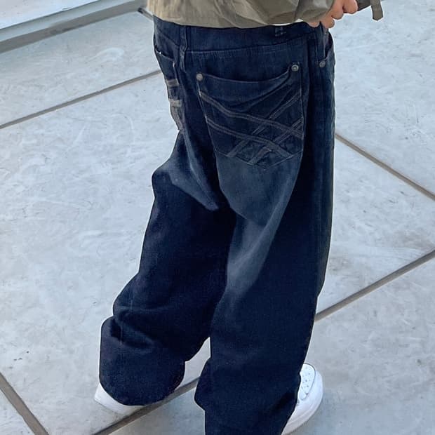 빈티지 워싱 힙합팬츠