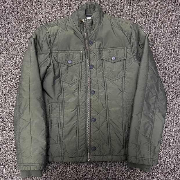 GUESS 게스 퀄팅 패딩 야상 점퍼 카키 L