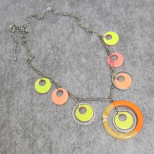 vintage neon necklace