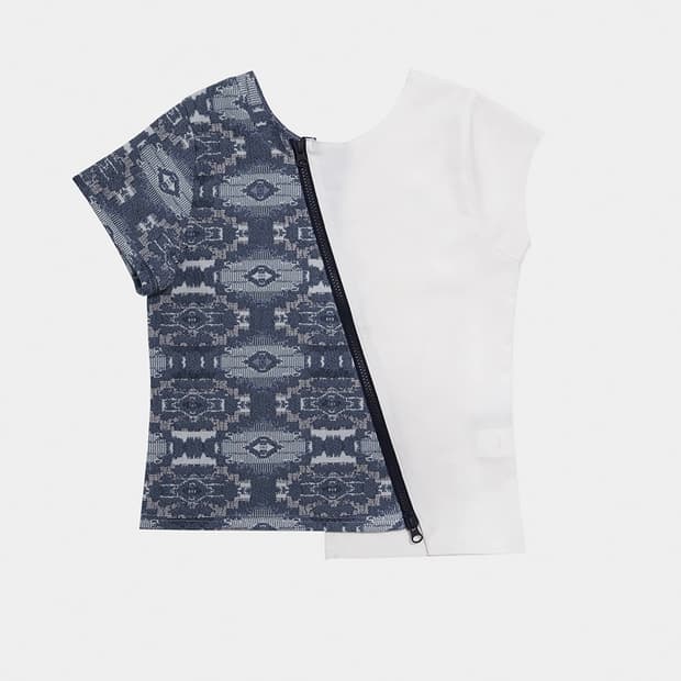 0tape DUAL-TEXTURE TOP
