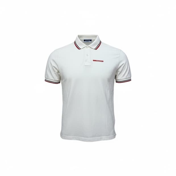 프라다 로고 PK 카라 반팔 티셔츠 