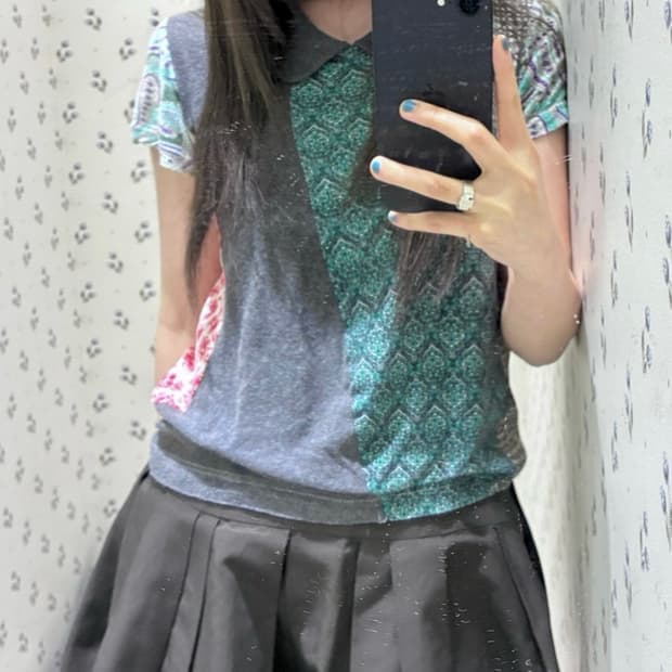 트리콧 꼼데가르송 블라우스