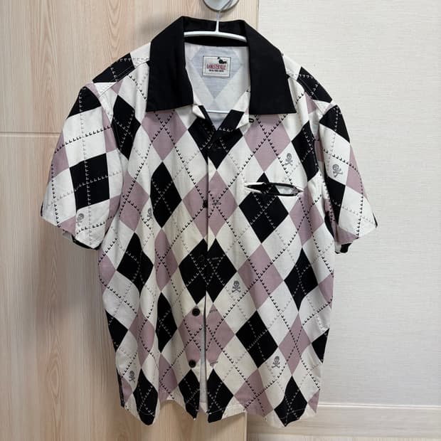 글래드핸드 갱스터빌 아가일 체크 반팔셔츠