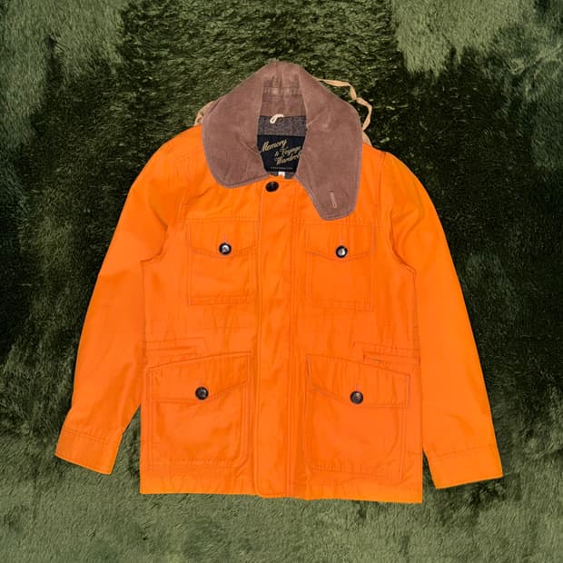 [38] 커스텀멜로우 MVW 코듀로이 칼라 헌팅 자켓 오렌지