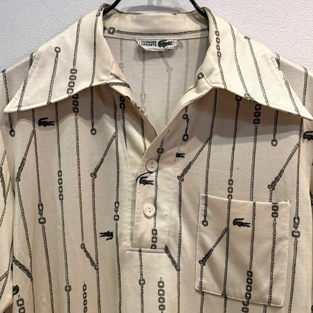 80s Chemise Lacoste Wide Collar Shirt