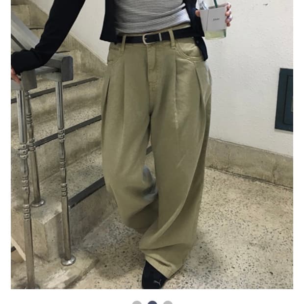 앤티스 웨이스 핀턱 팬츠