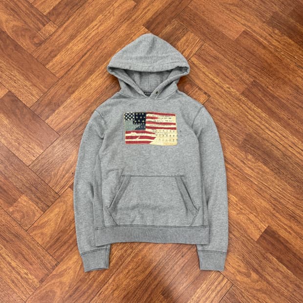 S(95) 폴라 랄프로렌 폴로진스 성조기 후드 티셔츠 