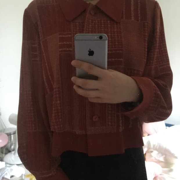 빈티지 체크 셔츠