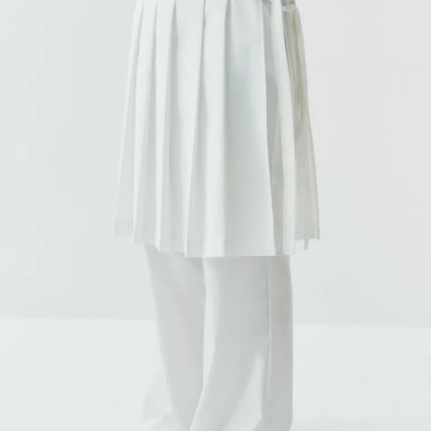김미더영 pleats trouser skirt /ivory