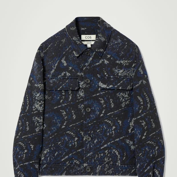 [S] 새 상품_COS 코스 릴랙스드 울 블렌드 자카드 오버셔츠