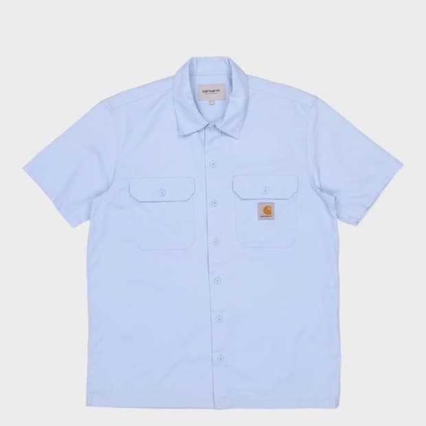 Carhartt Wip 칼하트 투포켓 워크 반팔 셔츠 S 라이트블루