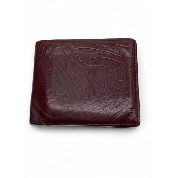 비비안 웨스트우드 로고 패턴 가죽 지갑