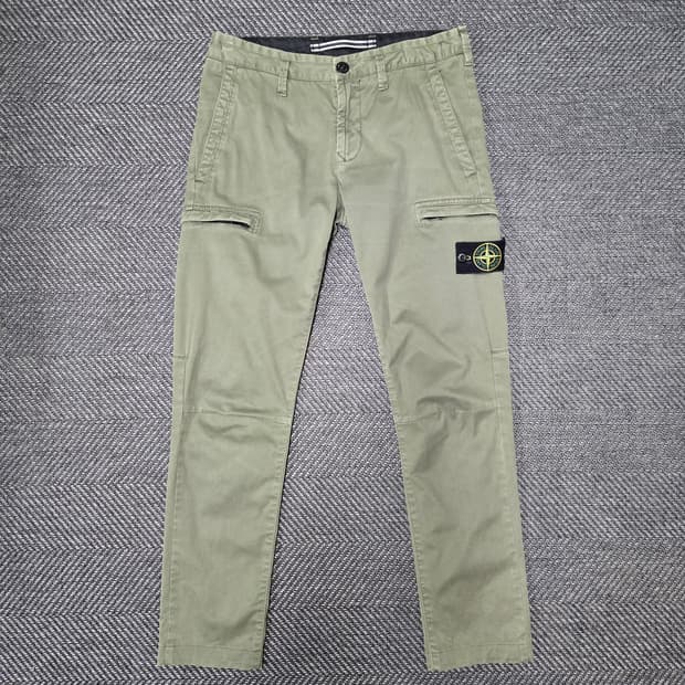 스톤아일랜드 카고팬츠 코튼97%바지 올리브