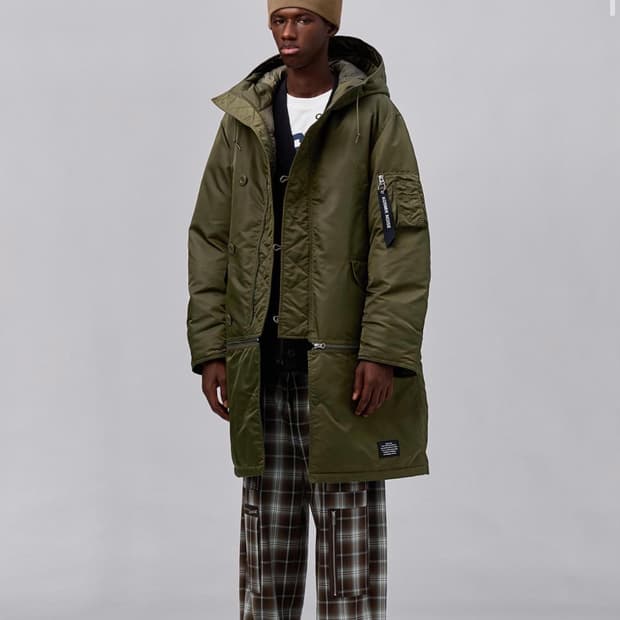 [L] 24Fw 언더커버 GU 히트 패딩 컨버터블 코트 점퍼 올리브