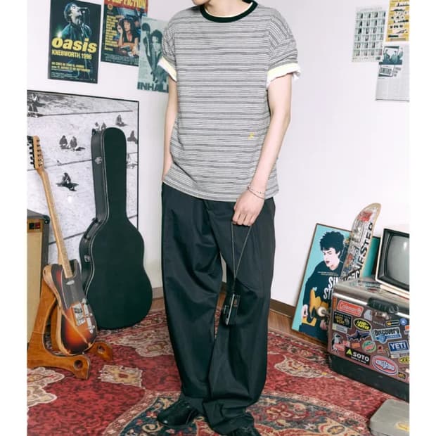 프라게 에이식 핀턱 슬렉스