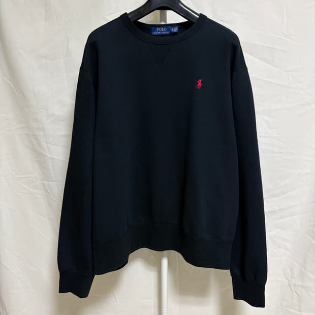 폴로 랄프로렌 기모 스웻셔츠 맨투맨 / 블랙, XL