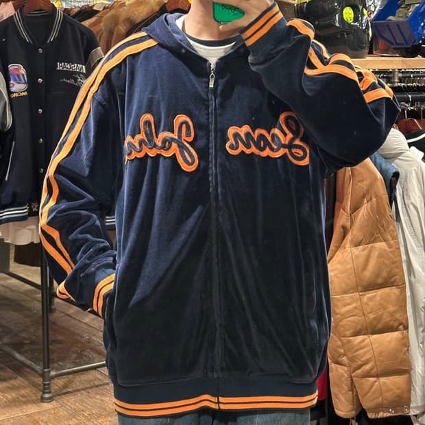 [HI] 빈티지 후리스집업 네이비