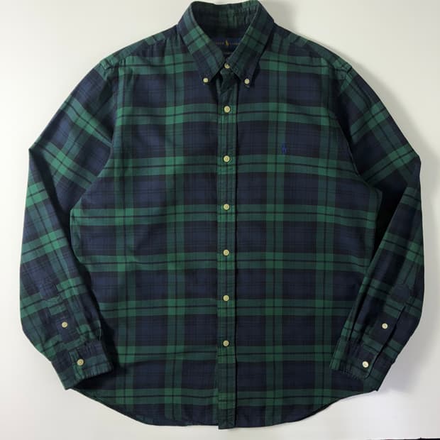 Polo 폴로 랄프로렌 그린 타탄체크 옥스포드 셔츠
