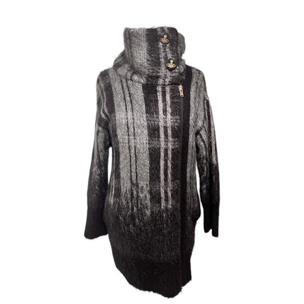 비비안웨스트우드 앵글로매니아 체크 orb로고 코트