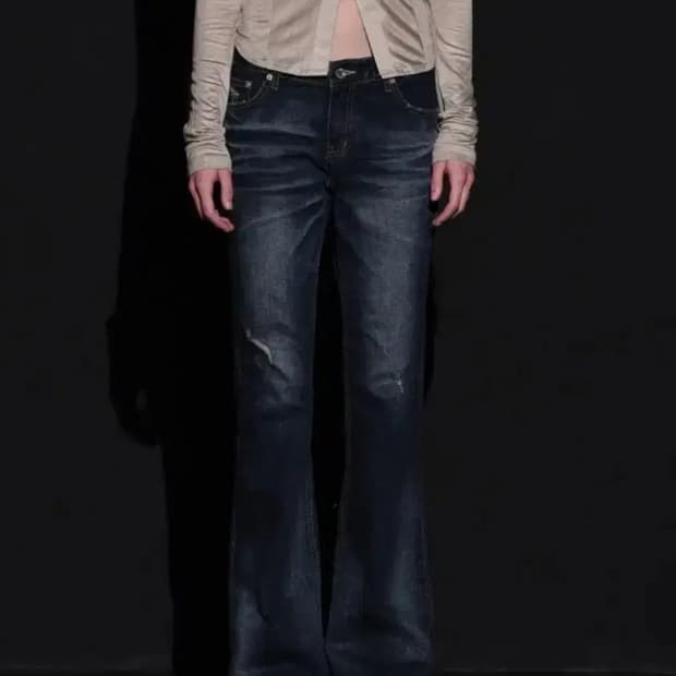 보헤미안 서울 보헴서 딥블루 워싱 부츠컷 데님 팬츠 M