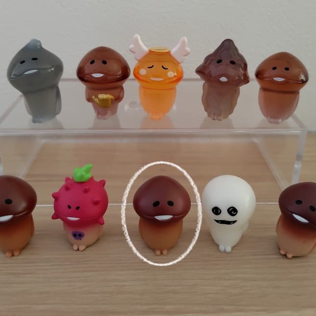 고전 나메코 재배키트 클리어 마스코트 직립 피규어 2개 일괄