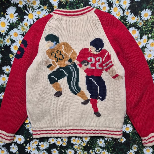 Eastboy Bob's TAILOR 미식축구 코위찬 니트자켓 M